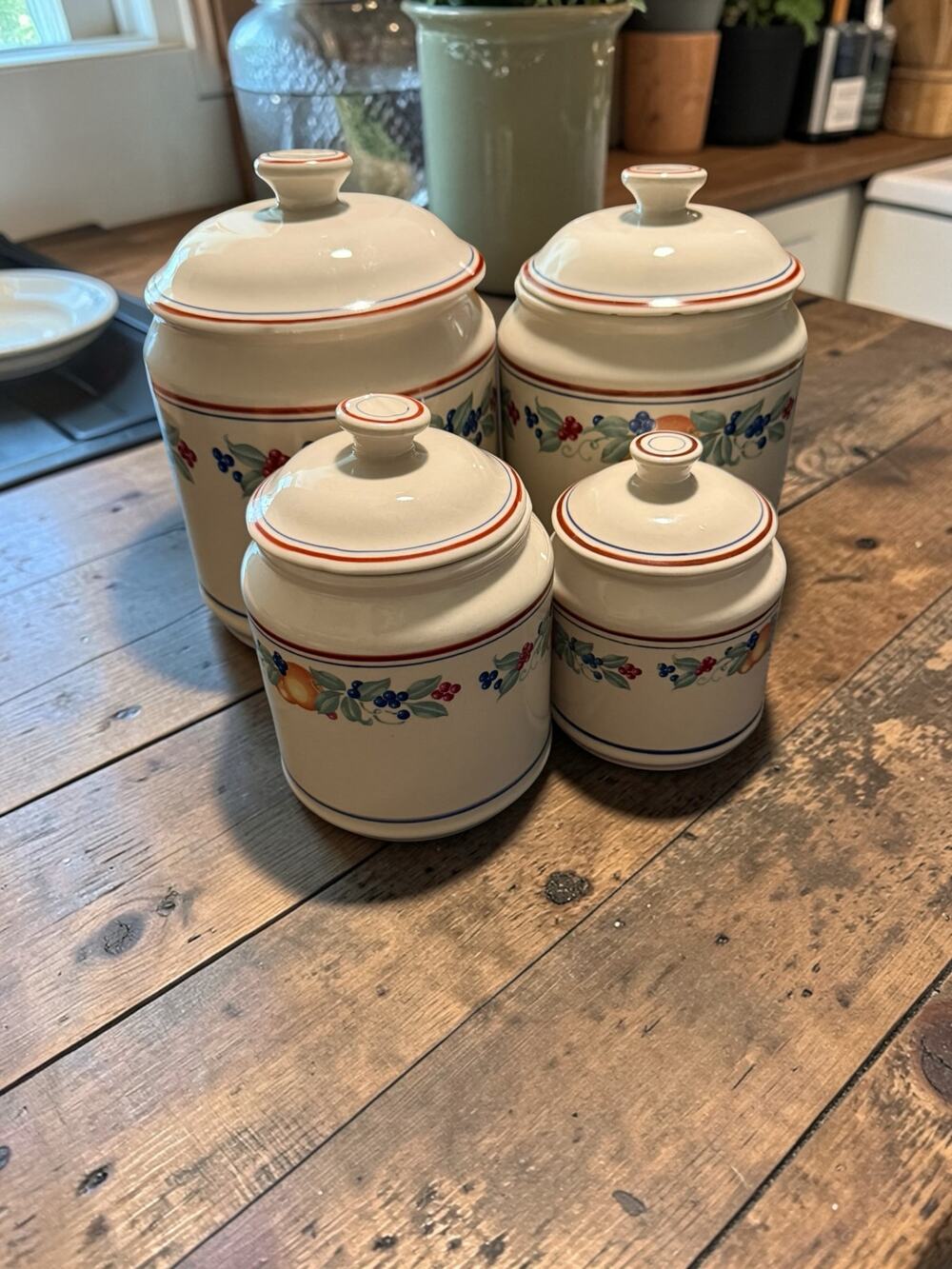 Vintage Corelle "Abundance" Canister Set - 4 Piece